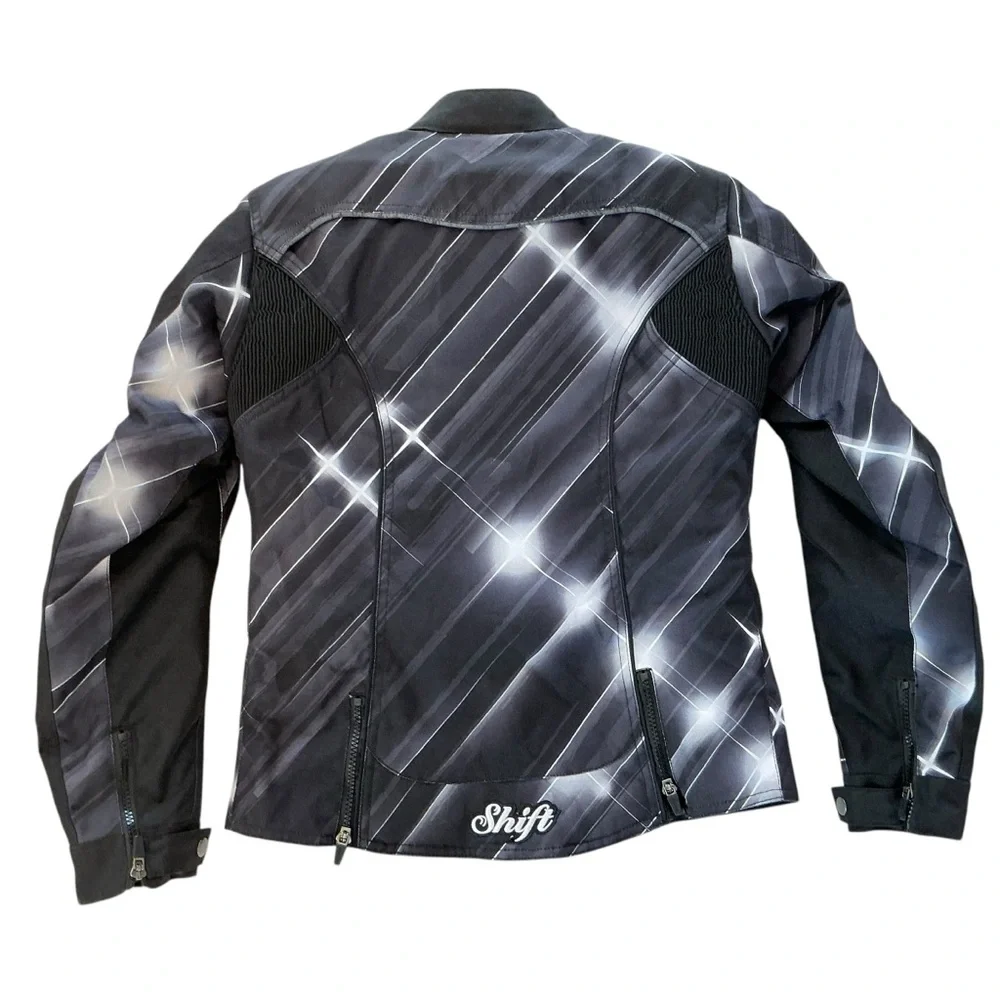 Shift Envy Motorcycle Jacket Women’s S Black Padded Removable Liner Textile